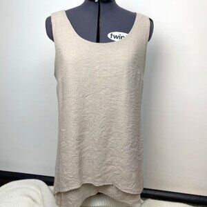 AGB Linen Look Asymmetrical Tank Top